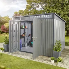 Grey 10ft x 8ft Hixon Pent Shed