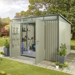 Green 10ft x 8ft Hixon Pent Shed